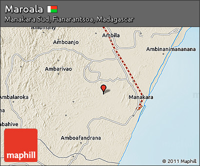 Shaded Relief 3D Map of Maroala