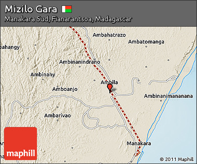 Shaded Relief 3D Map of Mizilo Gara
