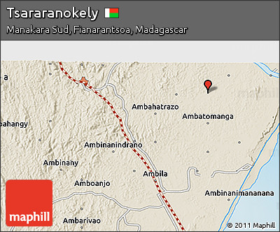 Shaded Relief 3D Map of Tsararanokely