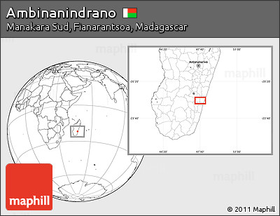 Blank Location Map of Ambinanindrano