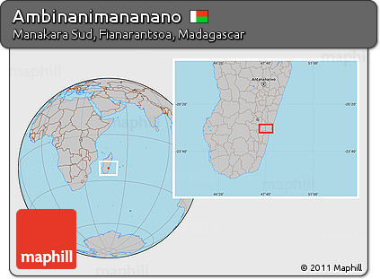 Gray Location Map of Ambinanimananano