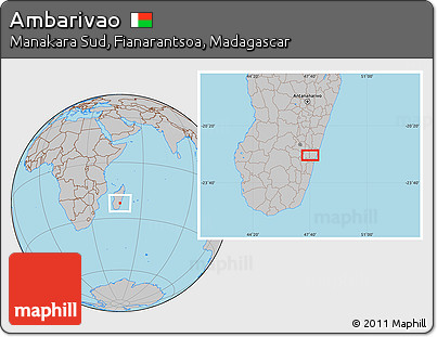 Gray Location Map of Ambarivao