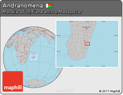 Gray Location Map of Andranomena