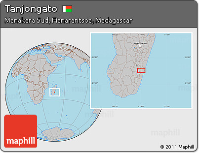 Gray Location Map of Tanjongato