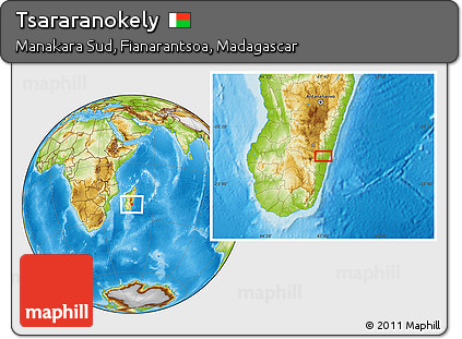 Physical Location Map of Tsararanokely