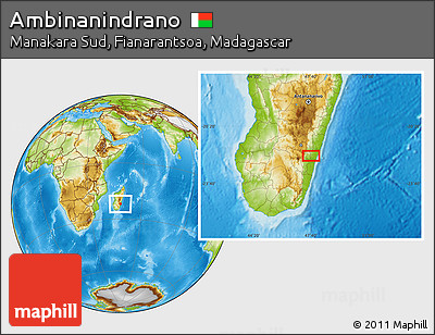 Physical Location Map of Ambinanindrano