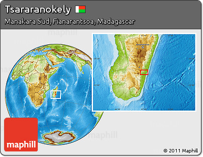 Physical Location Map of Tsararanokely