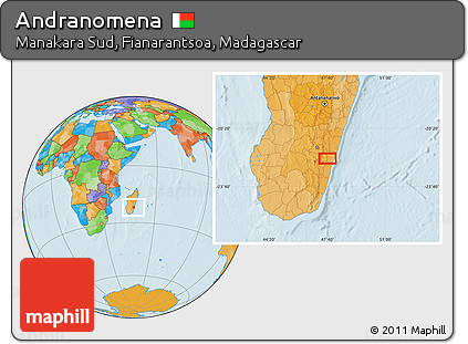 Political Location Map of Andranomena