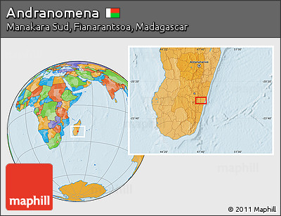 Political Location Map of Andranomena