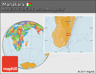 Political Location Map of Manakara