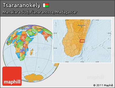 Political Location Map of Tsararanokely