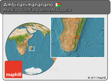 Satellite Location Map of Ambinanimananano