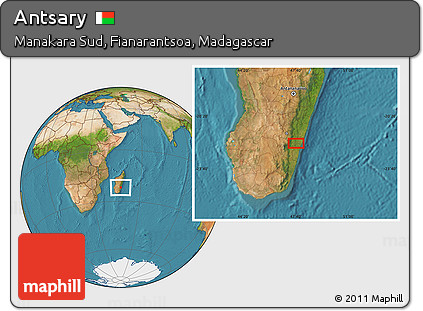 Satellite Location Map of Antsary