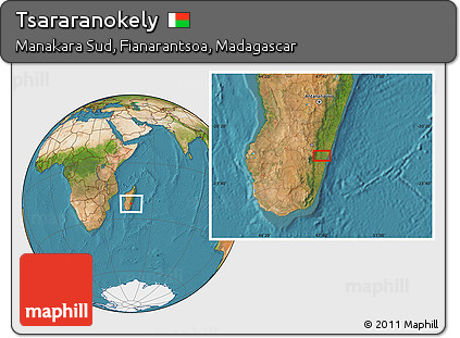 Satellite Location Map of Tsararanokely