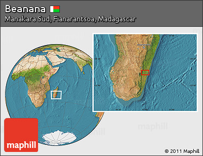 Satellite Location Map of Beanana