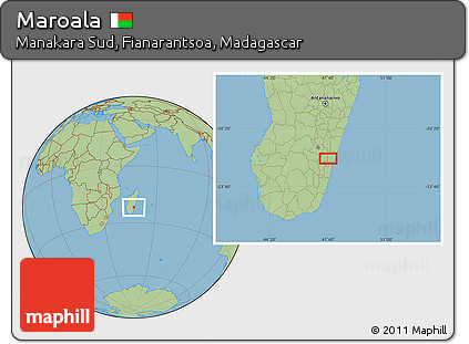Savanna Style Location Map of Maroala