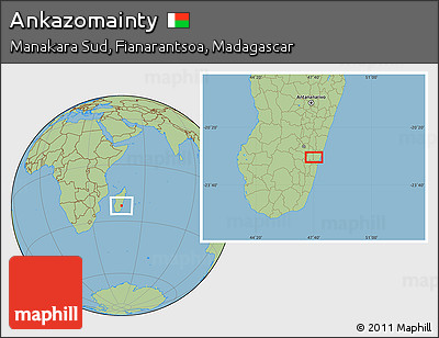 Savanna Style Location Map of Ankazomainty