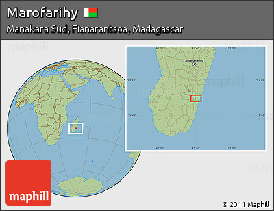 Savanna Style Location Map of Marofarihy