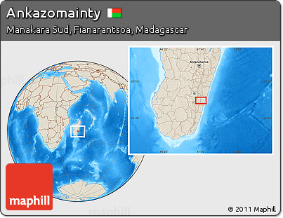 Shaded Relief Location Map of Ankazomainty