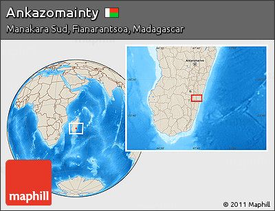 Shaded Relief Location Map of Ankazomainty