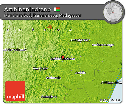 Physical Map of Ambinanindrano