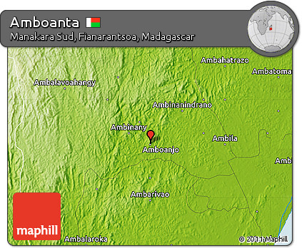 Physical Map of Amboanta