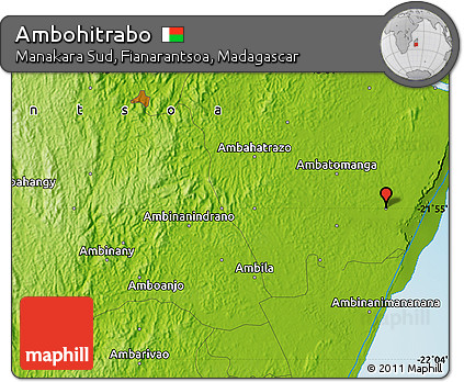 Physical Map of Ambohitrabo