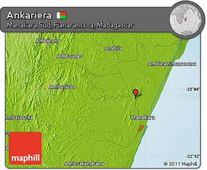 Physical Map of Ankariera