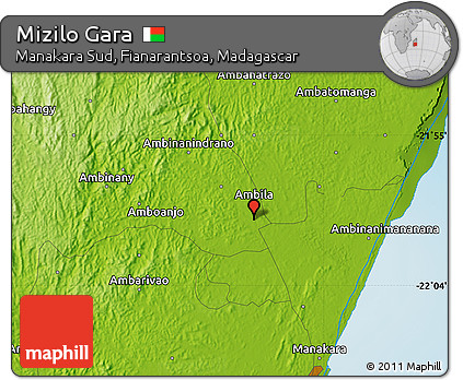 Physical Map of Mizilo Gara