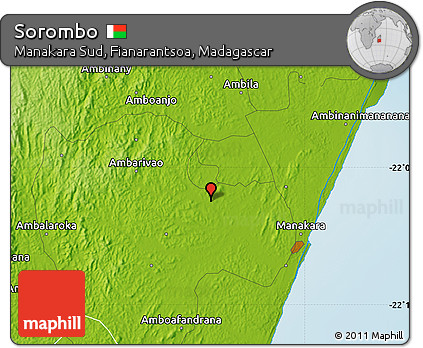 Physical Map of Sorombo