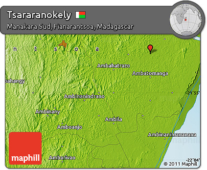 Physical Map of Tsararanokely