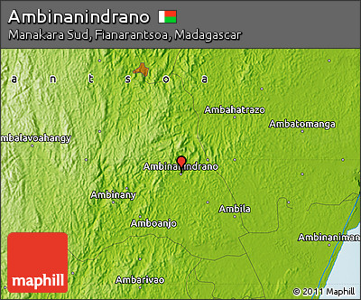 Physical Map of Ambinanindrano