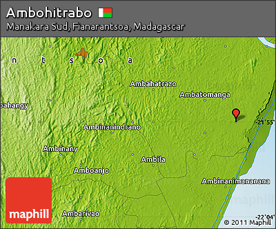 Physical Map of Ambohitrabo