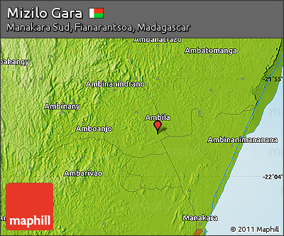 Physical Map of Mizilo Gara