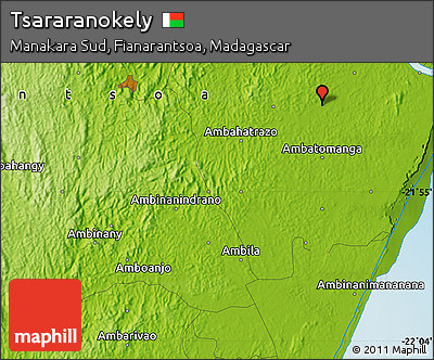 Physical Map of Tsararanokely