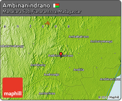 Physical Map of Ambinanindrano