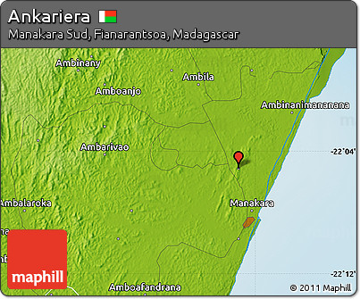 Physical Map of Ankariera
