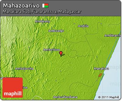 Physical Map of Mahazoarivo