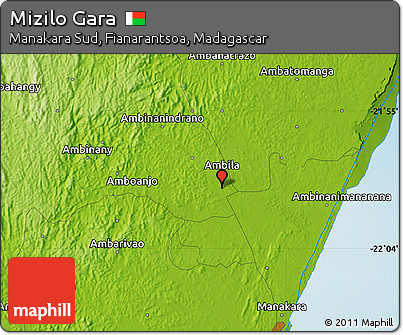 Physical Map of Mizilo Gara