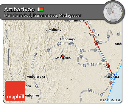 Shaded Relief Map of Ambarivao