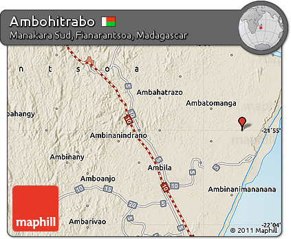 Shaded Relief Map of Ambohitrabo