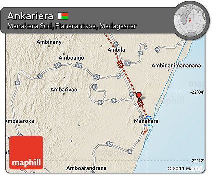 Shaded Relief Map of Ankariera