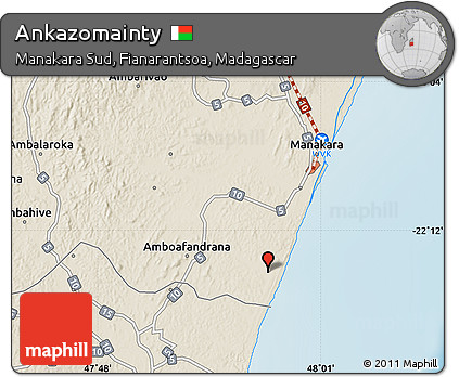 Shaded Relief Map of Ankazomainty