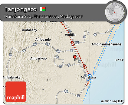 Shaded Relief Map of Tanjongato