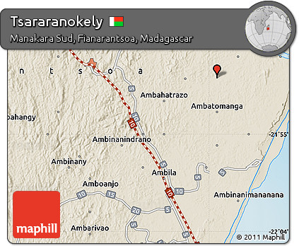 Shaded Relief Map of Tsararanokely