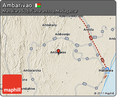 Shaded Relief Map of Ambarivao