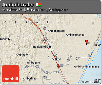 Shaded Relief Map of Ambohitrabo