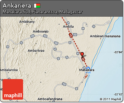 Shaded Relief Map of Ankariera