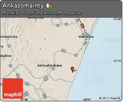 Shaded Relief Map of Ankazomainty