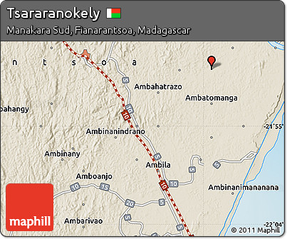 Shaded Relief Map of Tsararanokely